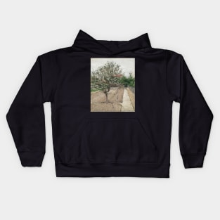 apple tree in blossom - Gustave Caillebotte Kids Hoodie